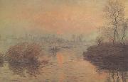 Claude Monet Sunset on the seine,Winter Effect (nn02) USA oil painting reproduction